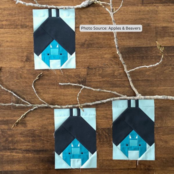 Bat Quilt Idea from Apples & Beavers