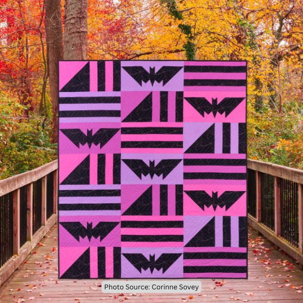 Bat Quilt Idea from Corinne Sovey