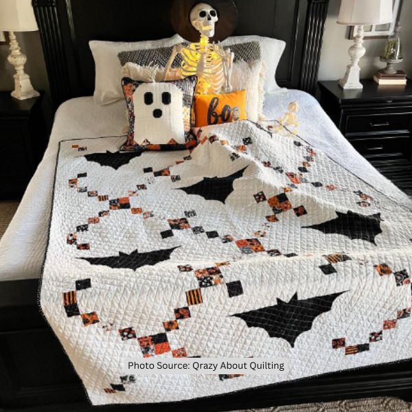 Bat Quilt Idea from Qrazy About Quilting