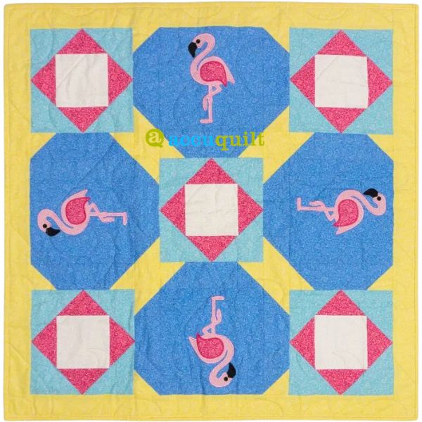 GO! Square Dancing Flamingos - free quilt pattern