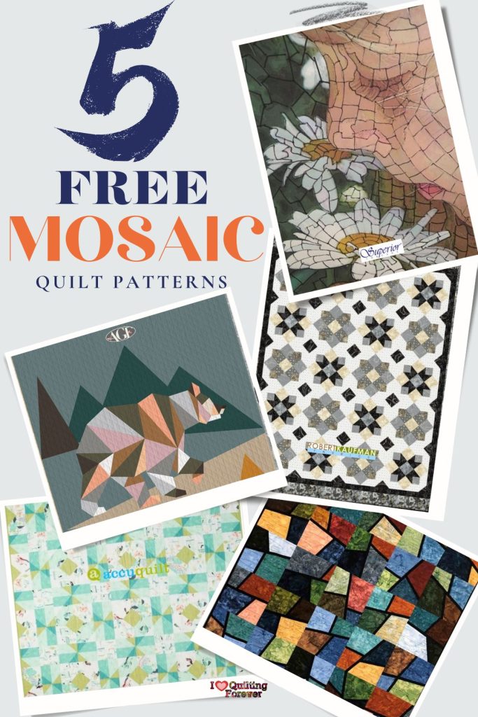 Mosaic Quilt Patterns Roundup 3 ILQF Pinterest