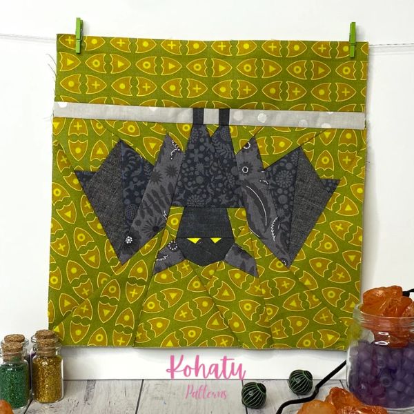 Patchwork Bat Quilt Block Pattern - etsy