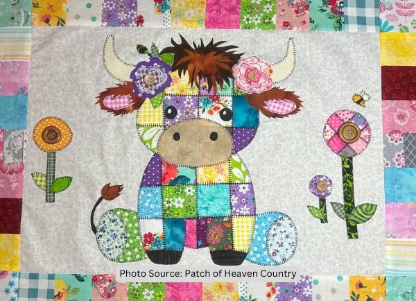 Patchwork Highland Cow Quilt Pattern - etsy