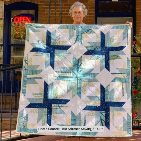 Pineapple Blossom Quilt Idea from First Stitches Sewing & Quilt
