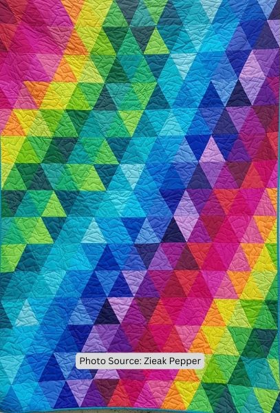Rainbow Mosaic Quilt Pattern - etsy
