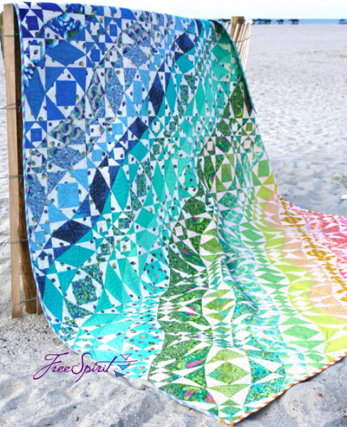 Rainbow Waves - free quilt pattern