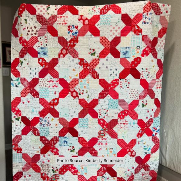 Red and White Quilt Idea from Kimberly Schneider