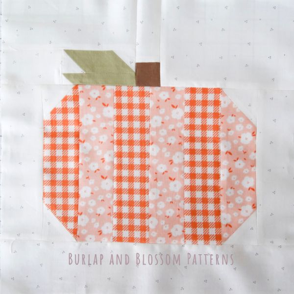 Simple Pumpkin Block - free quilt pattern