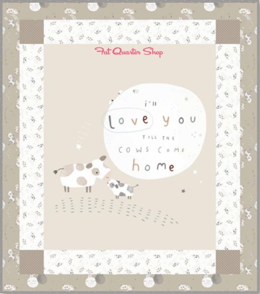 Till the Cows Come Home Panel - free quilt pattern