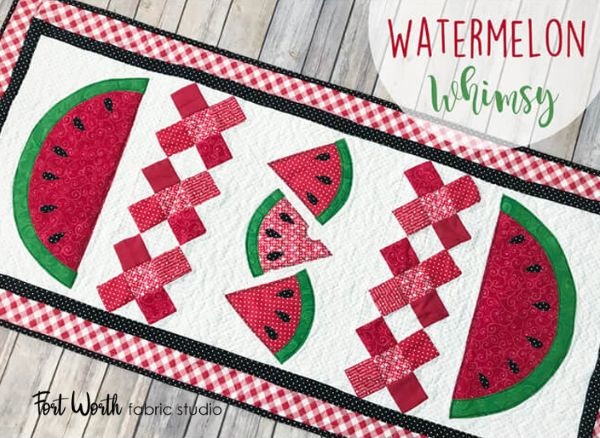 Watermelon Whimsy Table Runner - free quilt pattern