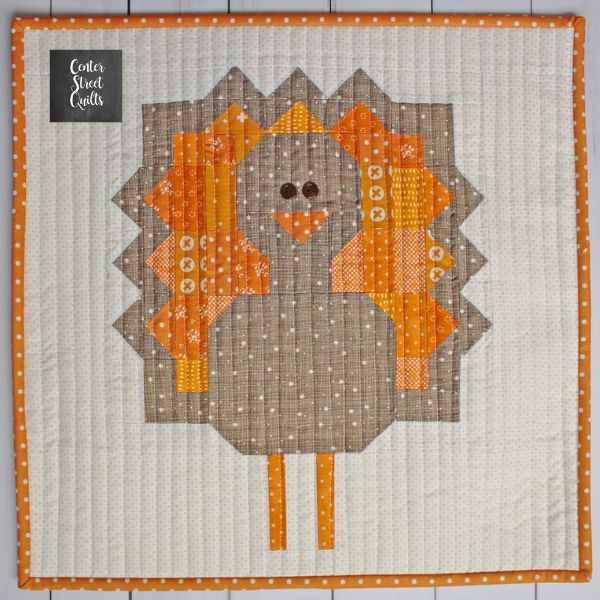 Gobble Gobble Turkey Pillow Cover Quilt Pattern - etsy