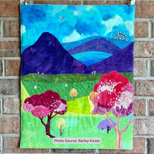 Landscape Quilt Idea from Barley Kisses