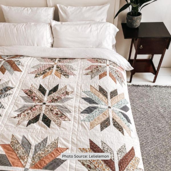 Neutral Quilt Idea from Lelielemon