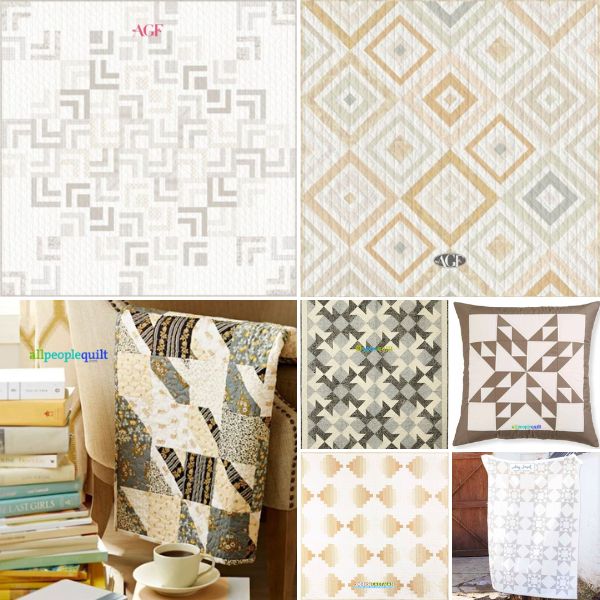 Neutral Quilt Patterns roundup ILQF featured cover