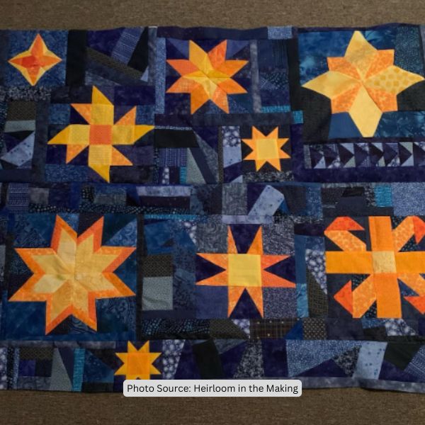 Starry Night Quilt Idea from Heirloom in the Making