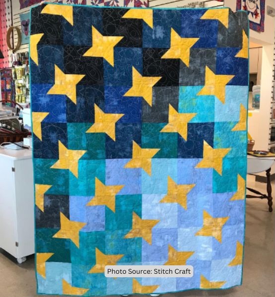 Starry Night Quilt Idea from Stitch Craft