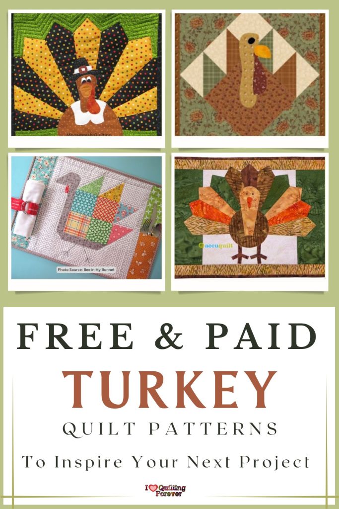 Turkey Quilt Patterns Roundup 3 ILQF Pinterest