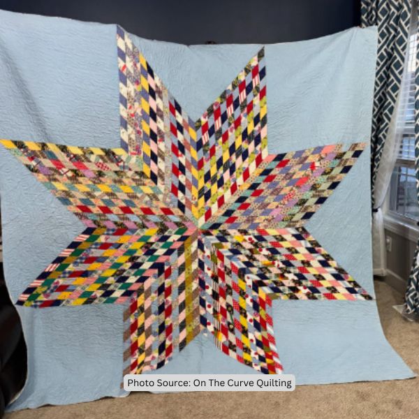 Big Star Quilt Idea from On The Curve Quilting