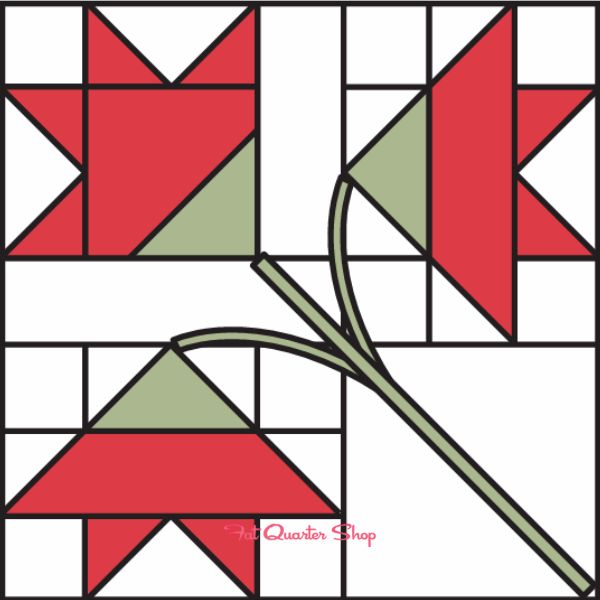 Carolina Lily Block - free quilt pattern