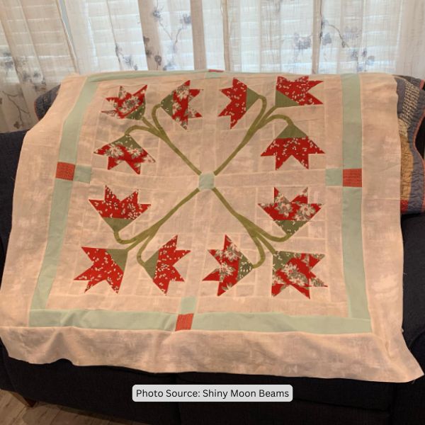 Carolina Lily Quilt Idea from Shiny Moon Beams