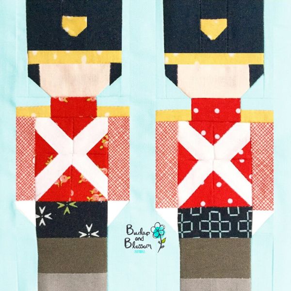 Christmas Toy Soldiers Nutcracker Quilt Block Pattern - etsy