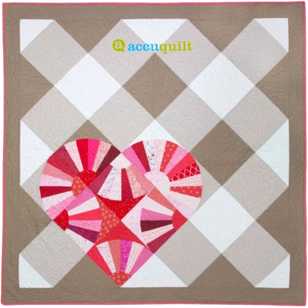 GO! Gingham Heart - free quilt pattern