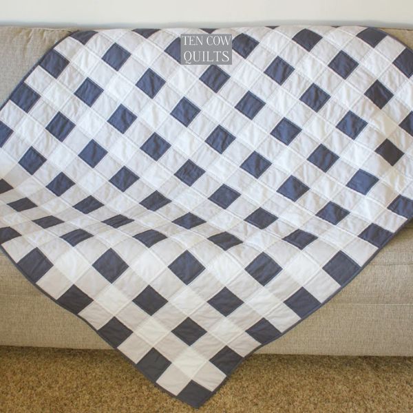 Gingham Farmhouse Quilt Pattern - etsy