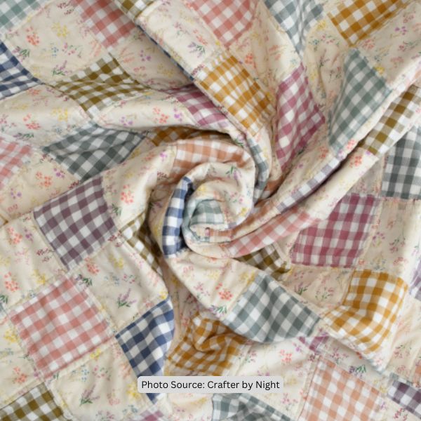 Gingham Quilt Idea from Crafter by Night