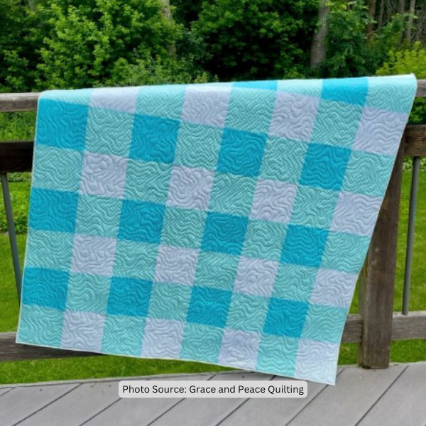 Gingham Quilt Idea from Grace and Peace Quilting