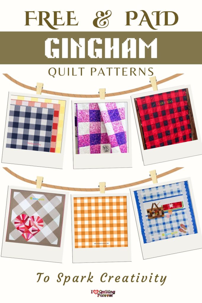 Gingham Quilt Patterns Roundup 1 ILQF Pinterest