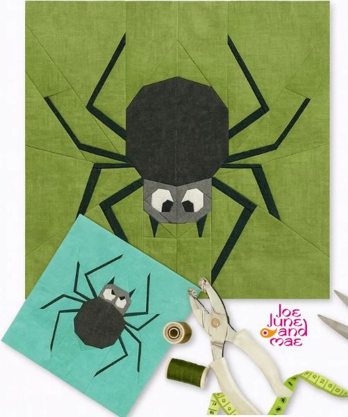 Halloween Spider Quilt Block Pattern - etsy