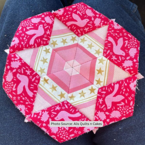 Hexagon Star Quilt Idea from Alis Quilts n Cakes