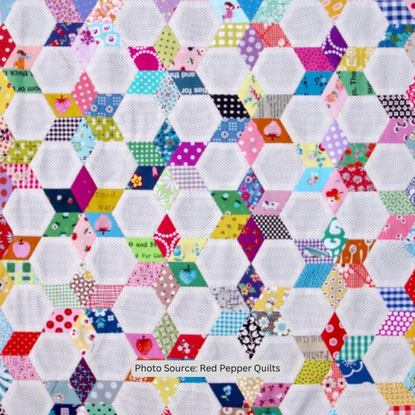 Hexagon Star Quilt Idea from Red Pepper Quilts