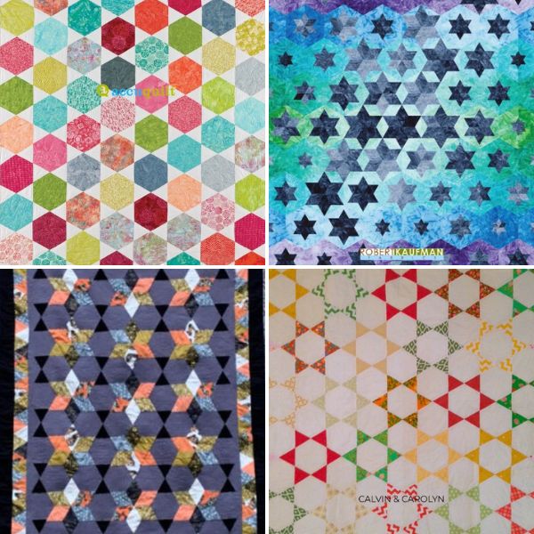 Hexagon Star Quilt Patterns Roundup Featured Cover