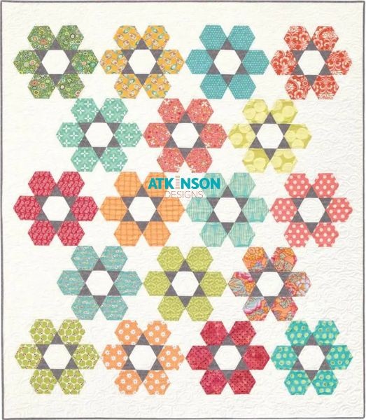 Hexie Garden Quilt Pattern - etsy