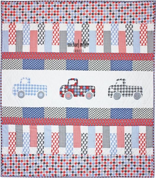 Houndstooth Trucks - free quilt pattern