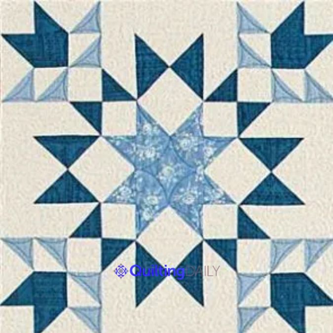 Midnight Garden Block - free quilt pattern