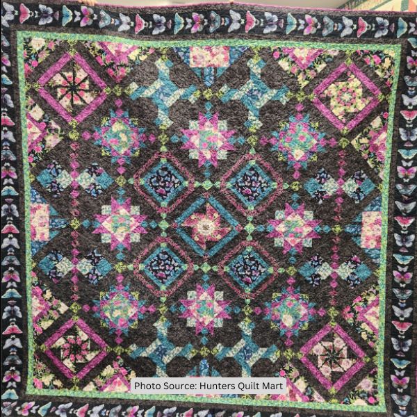 Midnight Garden Quilt Idea from Hunters Quilt Mart