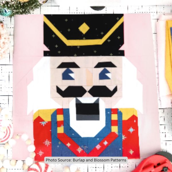 Nutcracker Quilt Idea from Burlap and Blossom Patterns