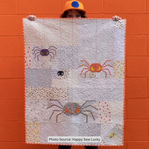 Spider Quilt Idea from Happy Sew Lucky