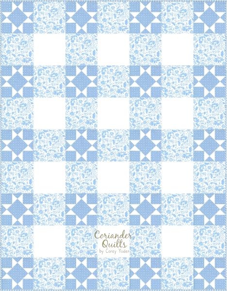 Starry Gingham Quilt Pattern - etsy