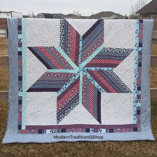 Stripey Lone Star Quilt Pattern - etsy