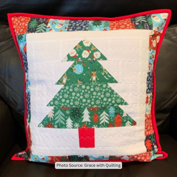 Christmas Pillow Quilt Idea from Grace with Quilting