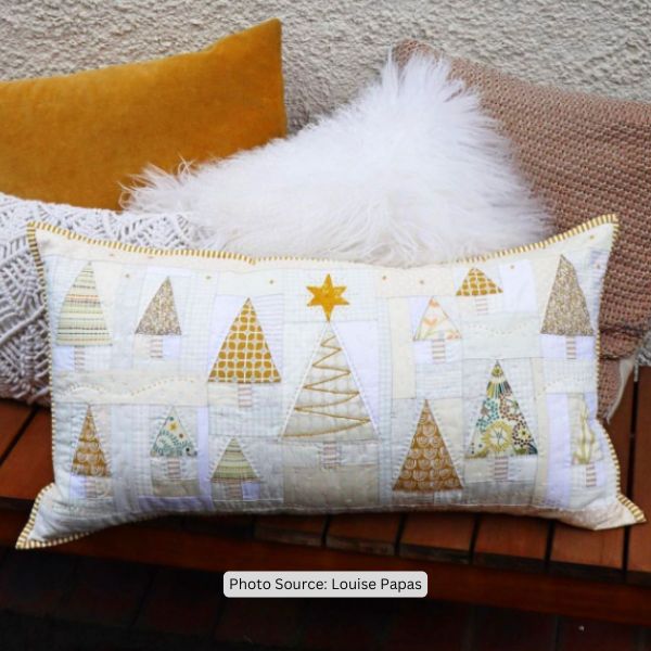 Christmas Pillow Quilt Idea from Louise Papas