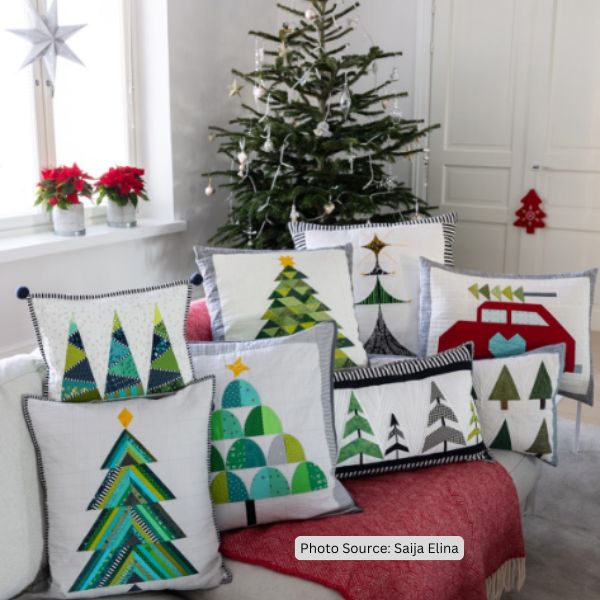 Christmas Pillow Quilt Idea from Saija Elina