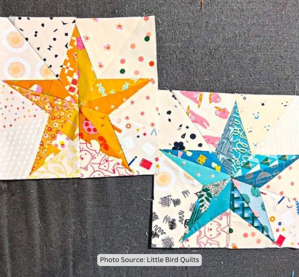 Christmas Star Quilt Idea from Little Bird Quilts