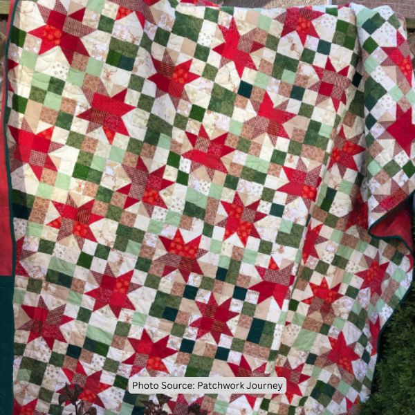 Christmas Star Quilt Idea from Patchwork Journey