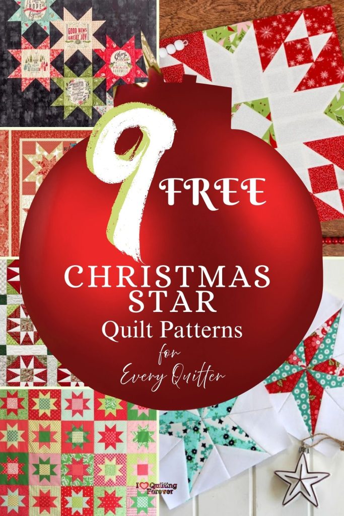 Christmas Star Quilt Patterns Roundup 1 ILQF Pinterest