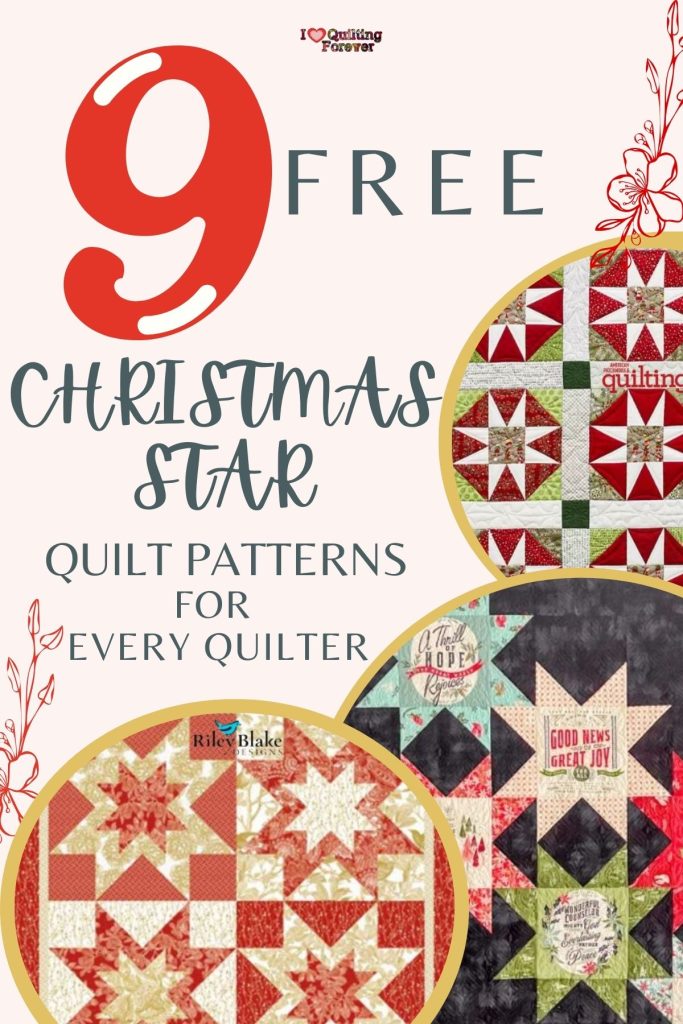 Christmas Star Quilt Patterns Roundup 2 ILQF Pinterest