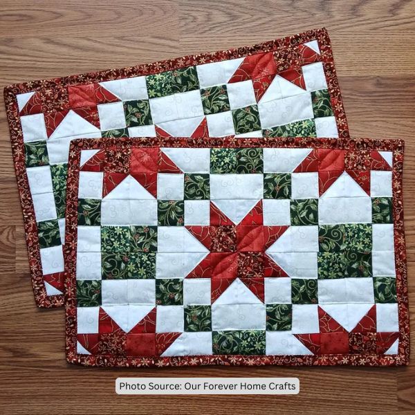 Christmas Stars Placemat Quilt Pattern - etsy